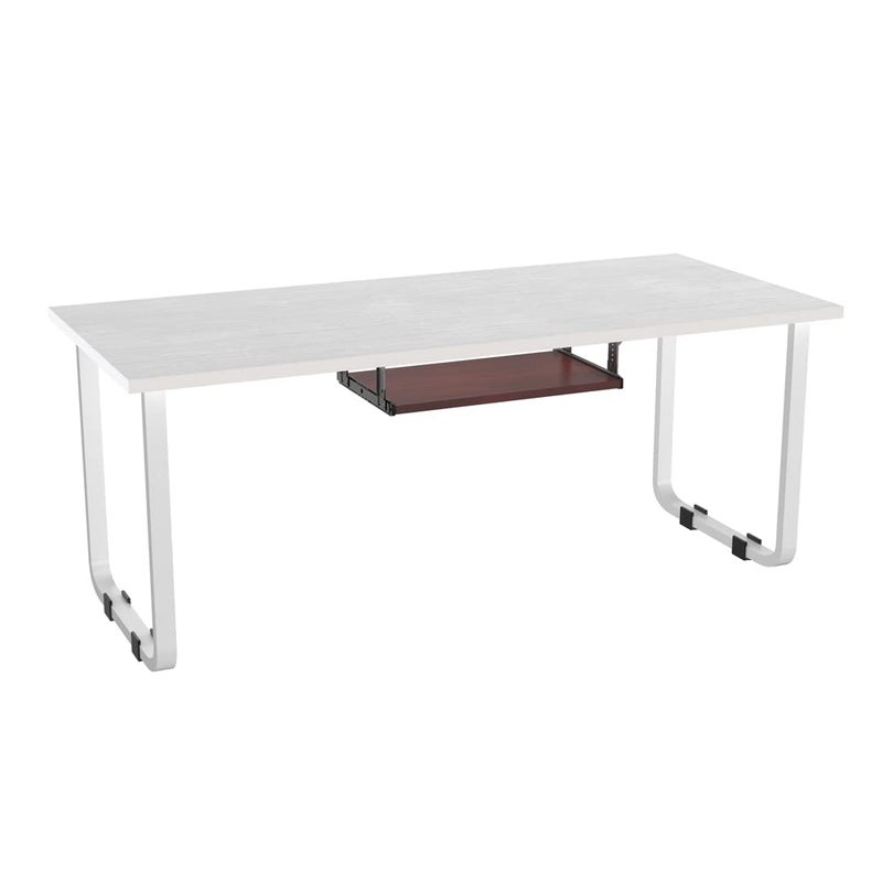 FRMSAET Furniture Accessories Office Product Suits Hardware 20/24/30 inches Keyboard Drawer Tray Wood Holder Under Desk Adjustable Height Platform. (24 inches, Mahogany) - Image 5